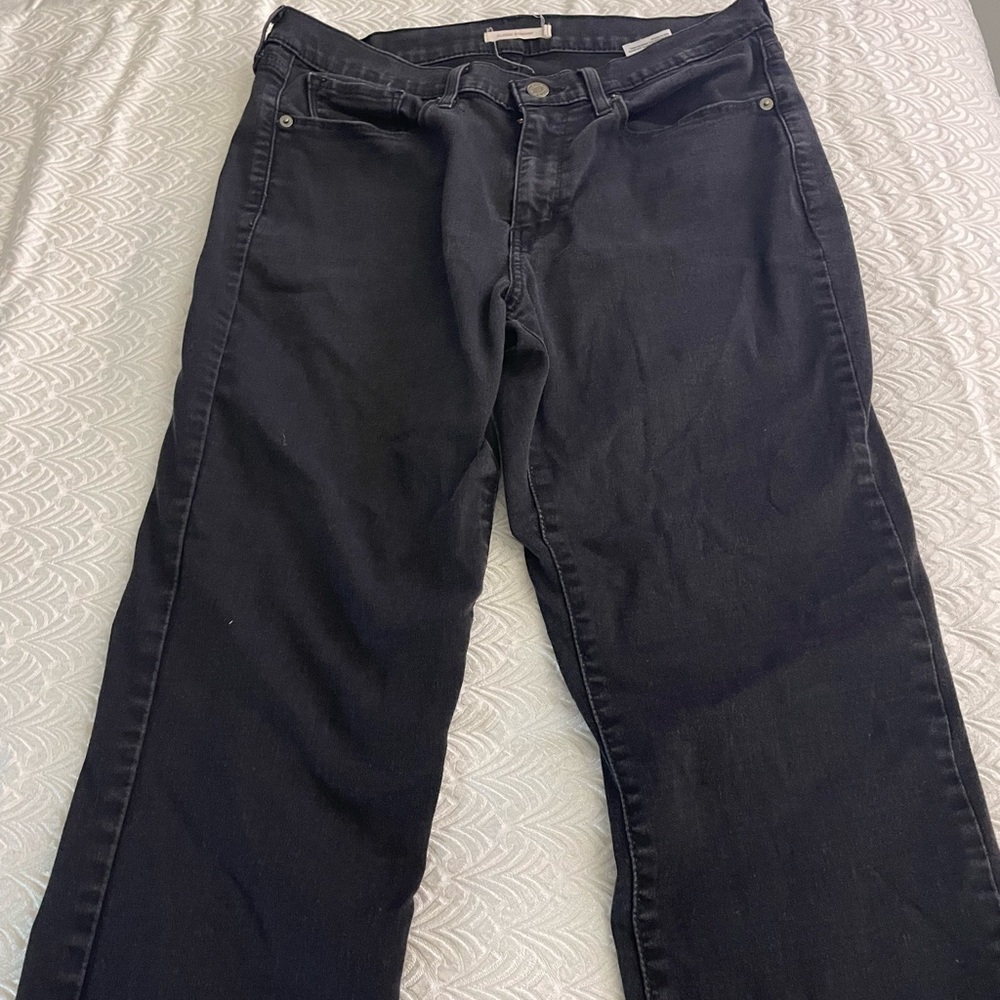 straight leg black jeans